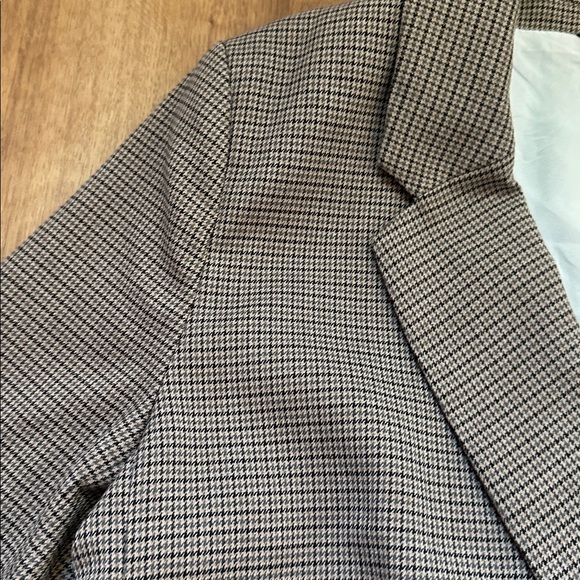 H&M Brown Houndstooth Oversized Blazer - Picture 3 of 8